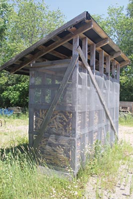 Corn crib at Songbird Farm