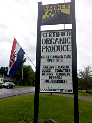 Bahner Farm sign