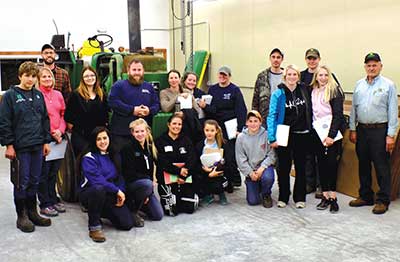 2017 tractor safety course students at Hall's Implement Co. in Windham with instructors Jason Lilley and George Hall.