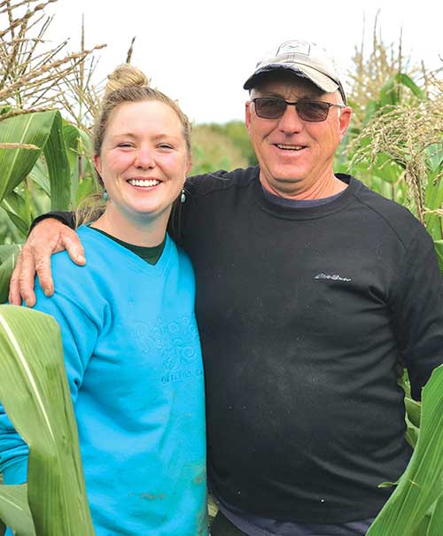 Lydia Brown and he dad, Buster, farm together in Lincoln County.