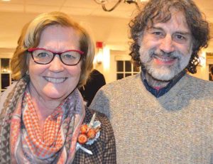 Tim Nason with U.S. Rep. Chellie Pingree at a MOFGA dinner at Harraseeket Inn in Freeport. Jean English photo