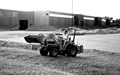 Claire Ackroyd on the Kubota tractor