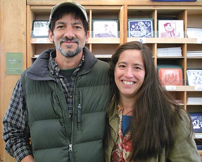 Toki Oshima with her husband, John Pranio, at the Common Ground Country Fair.