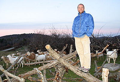 Allen with sheep