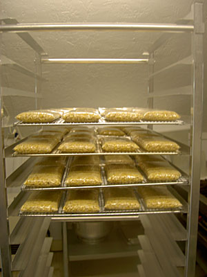 Packages of tempeh