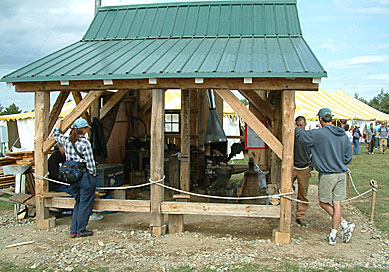 Blacksmith shop with roof