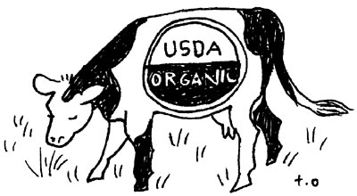 Organic cow illustration by Toki Oshima