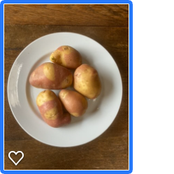 Pinto potato on 7" plate by Peter Garrett