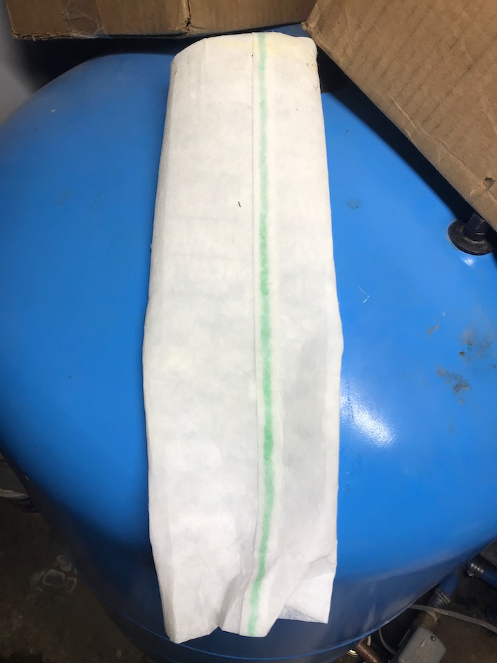 Filter from raw milk producer. 