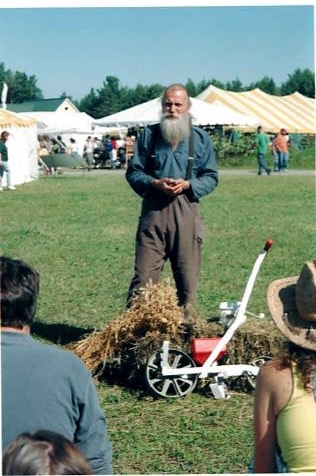 Will Bonsall leading a demonstration at the Common Ground Country Fair. 