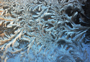 Frost pattern on window
