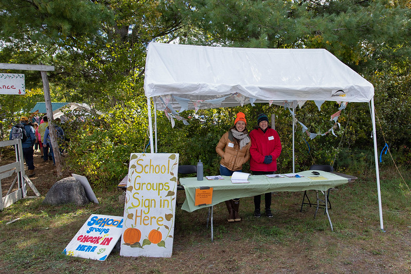 The welcome tent for school groups at the Common Ground Country Fair. 