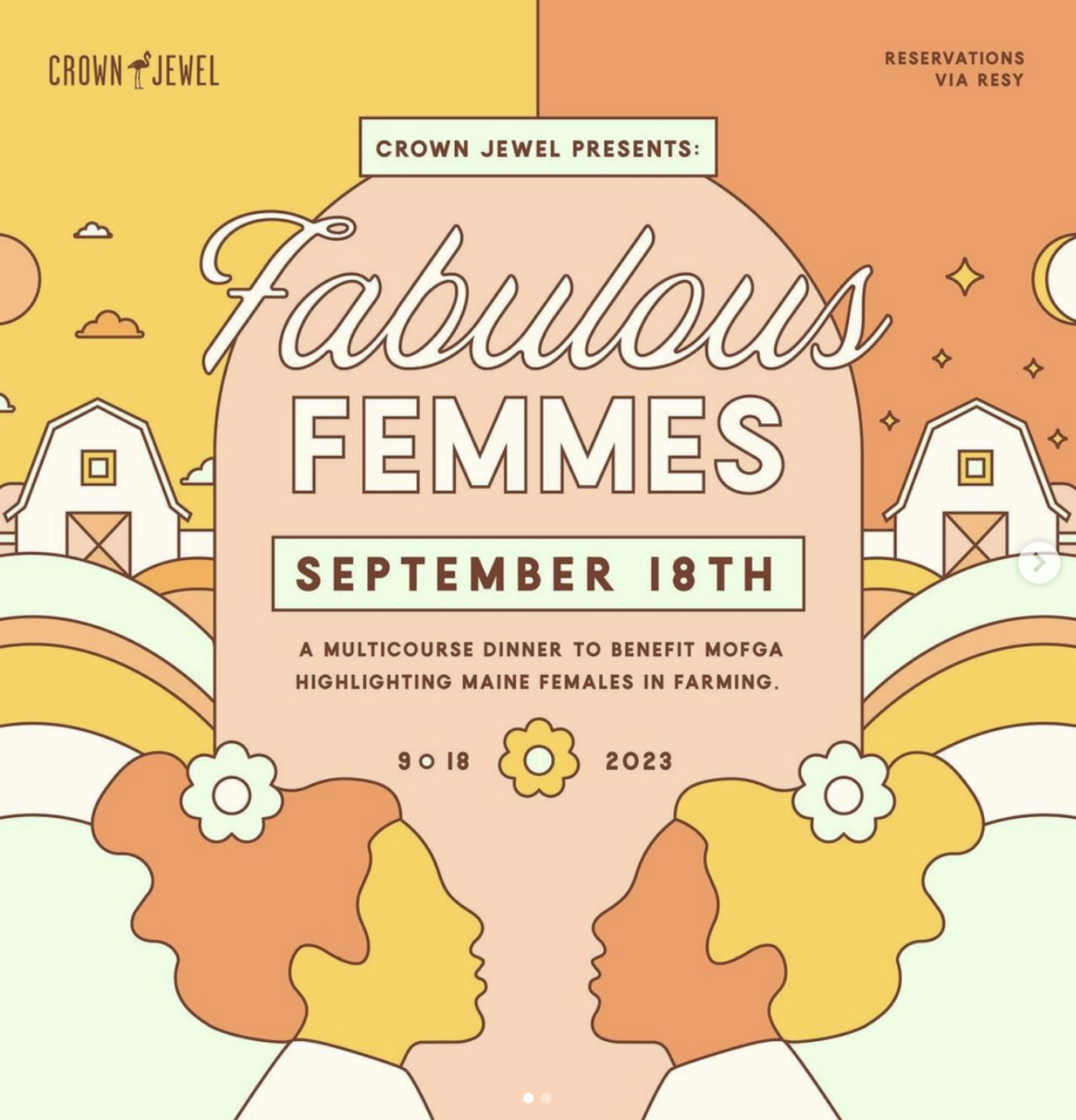 Graphic for Fabulous Femmes benefit dinner.