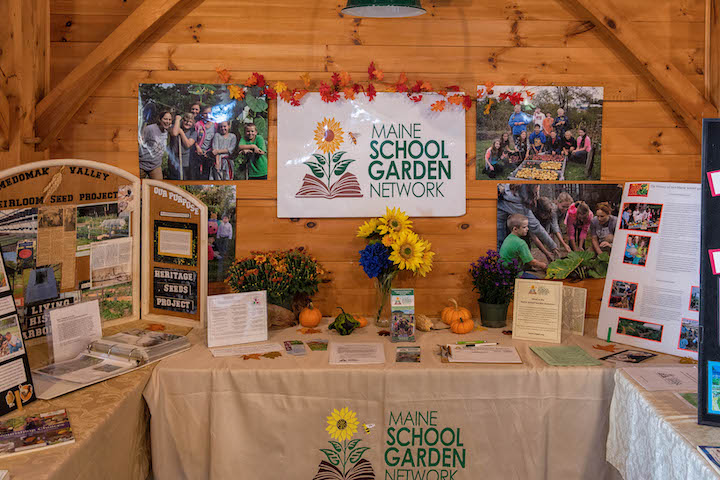 An educational display by the Maine School Garden Network