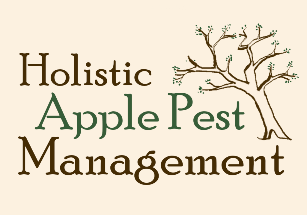 Graphic reads "apple pest management"