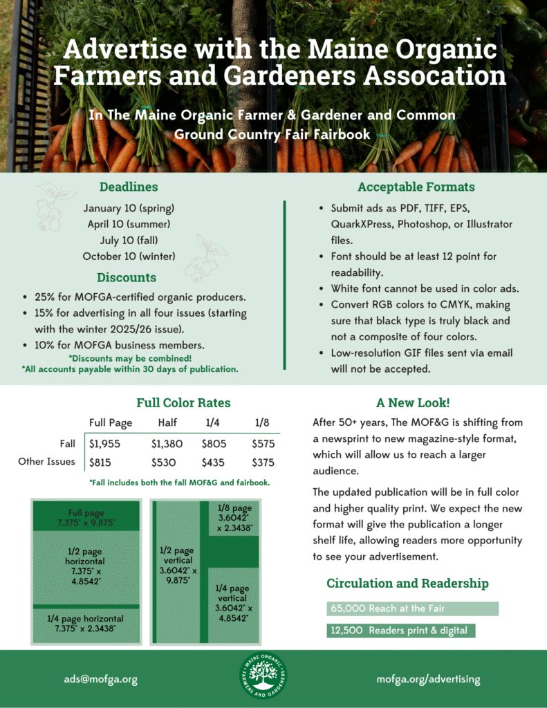 2026 MOF&G Ad Rate Sheet