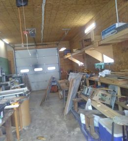 The inside of MOFGA's woodshop.